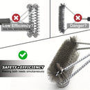 Escova de aço inoxidável para limpeza de grelha de churrasco. Presente perfeito!