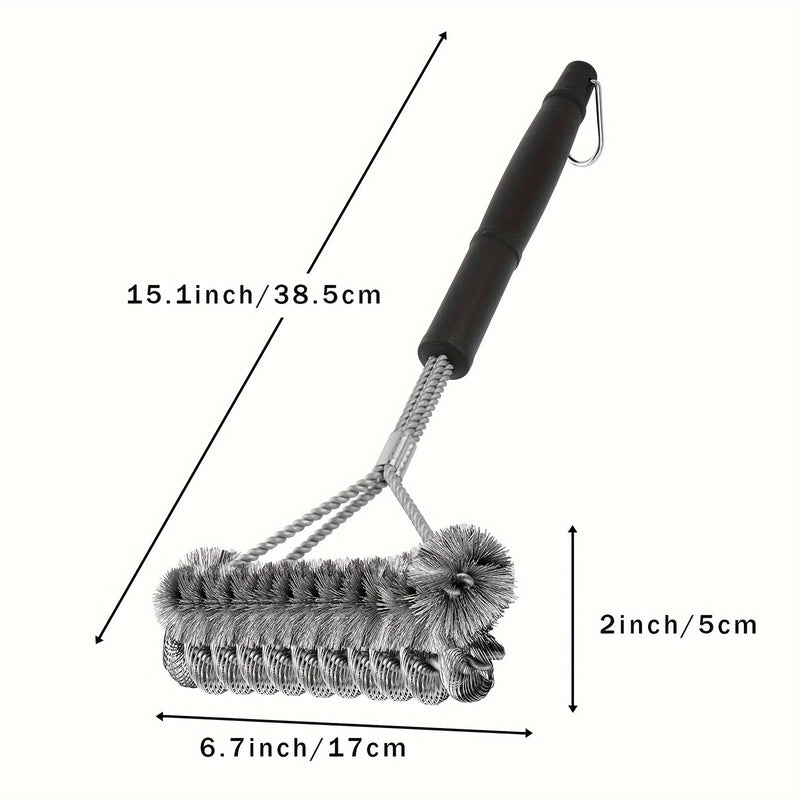 Escova de aço inoxidável para limpeza de grelha de churrasco. Presente perfeito!