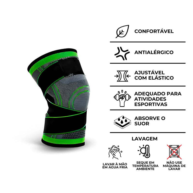 Joelheira de Compressão com Bandagem Elástica de Estabilidade