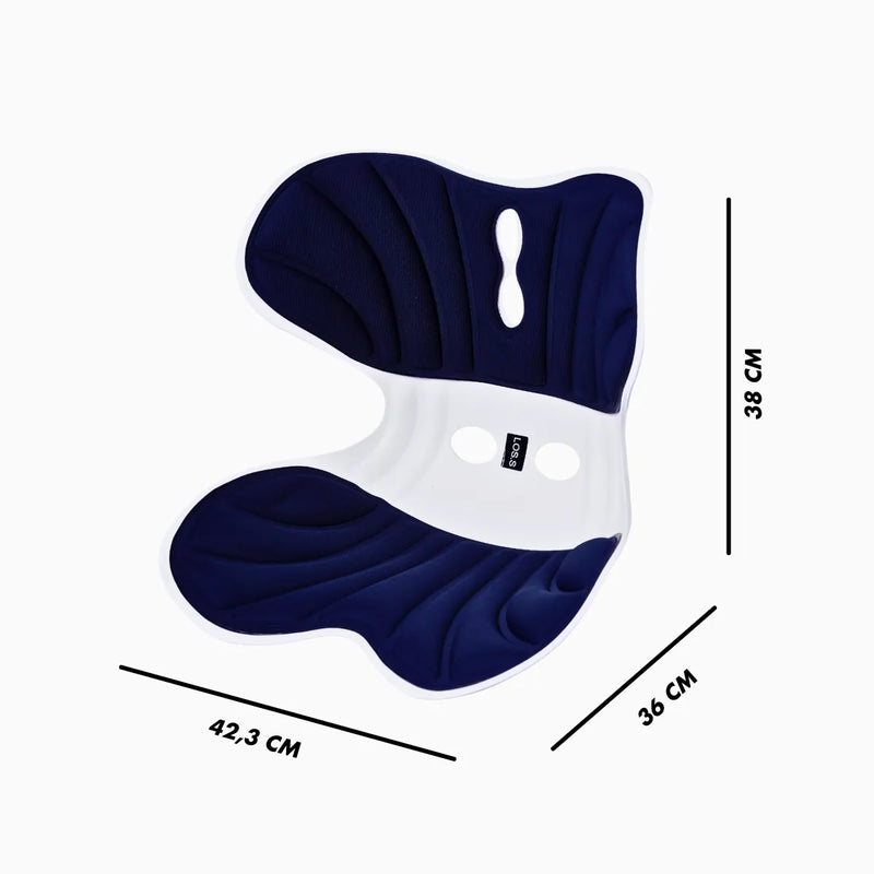 Almofada de Apoio Lombar Cadeira Correção de Coluna GG - AZU