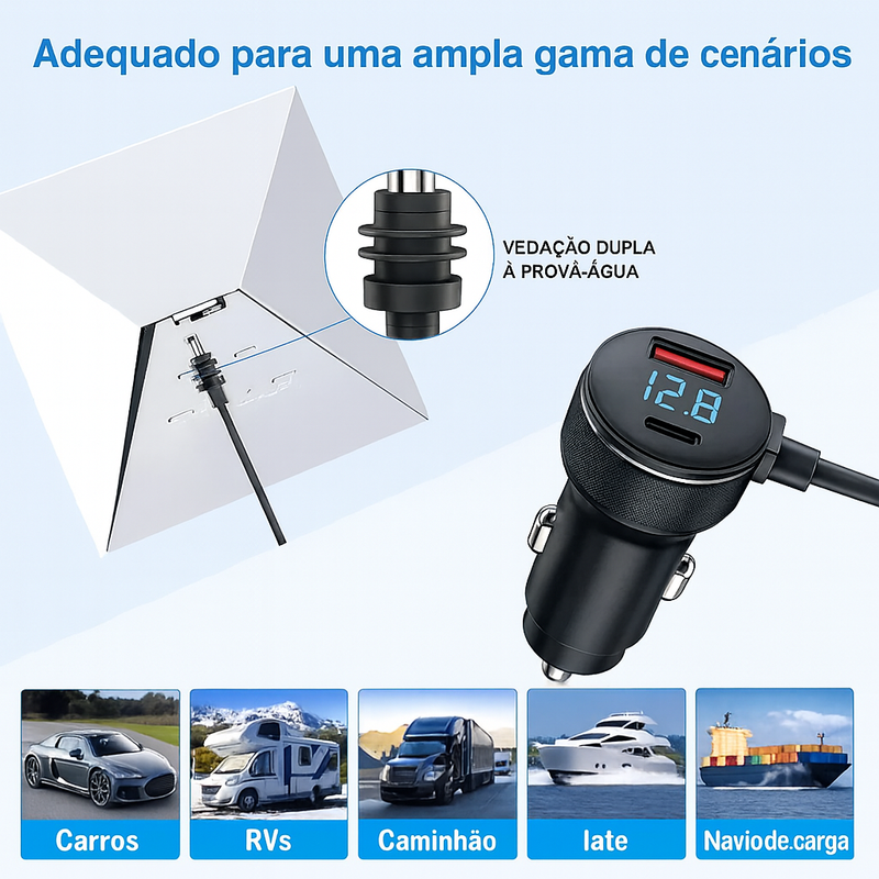 Cabo Carregador Veicular Adaptador 3 Em 1 Starlink Mini 2 M