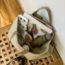 Bolsa Vintage grande de lona unissex com ziper “INSIDE OUT” – Material com Qualidade Premium