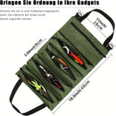 Bolsa organizadora de ferramentas pesadas, super resistente e à prova d’ água. Equipamento de segurança industrial durável, portátil e elegante com vários compartimentos.