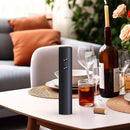 Conjunto de abridor de garrafas de vinho elétrico, saca-rolhas automático e dispositivo a vácuo para preservação.