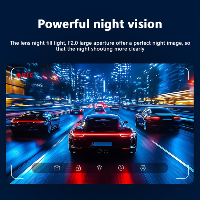 Câmera Automotiva Dupla Noturna ZKCAMSP. Câmera externa Full HD e interna HD, sensor de movimento, visão noturna de até 170º e gravação contínua.