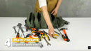 Bolsa organizadora de ferramentas pesadas, super resistente e à prova d’ água. Equipamento de segurança industrial durável, portátil e elegante com vários compartimentos.