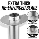 Cortador e descascador de abacaxi em aço inoxidável com lâminas afiadas para uso doméstico e profissionais de cozinha