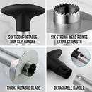 Cortador e descascador de abacaxi em aço inoxidável com lâminas afiadas para uso doméstico e profissionais de cozinha