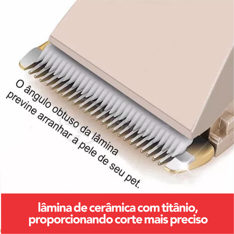 Máquina de Aparar pelo de Animais de Estimação (sem Fio)