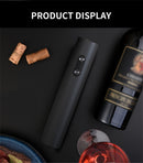 Conjunto de abridor de garrafas de vinho elétrico, saca-rolhas automático e dispositivo a vácuo para preservação.