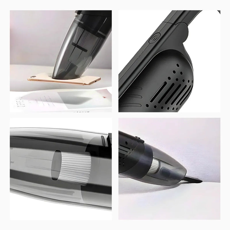 Aspirador de Pó Sem Fio Portátil para Casa e Carro