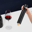 Conjunto de abridor de garrafas de vinho elétrico, saca-rolhas automático e dispositivo a vácuo para preservação.
