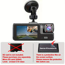 Câmera Automotiva Dupla Noturna ZKCAMSP. Câmera externa Full HD e interna HD, sensor de movimento, visão noturna de até 170º e gravação contínua.