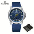 Relógio masculino de quartzo com pulseira de silicone (Azul / Amarelo) FRETE GRÁTIS *produto importado