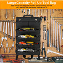 Bolsa organizadora de ferramentas pesadas, super resistente e à prova d’ água. Equipamento de segurança industrial durável, portátil e elegante com vários compartimentos.